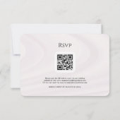 Elegant Minimalist Orchid Wedding RSVP Card (Achterkant)