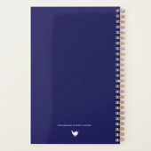 Elegant Minimalist Personalized Logo Blue Planner (Achterkant)