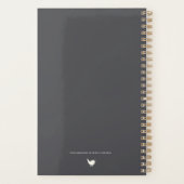 Elegant Minimalist Personalized Logo Gray  Planner (Achterkant)