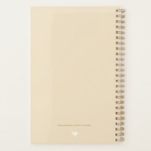 Elegant Minimalist Personalized Logo Ivory Planner (Achterkant)