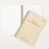 Elegant Minimalist Personalized Logo Ivory Planner (Display)