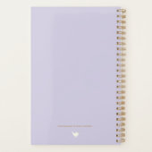 Elegant Minimalist Personalized Logo Pale Purple  Planner (Achterkant)