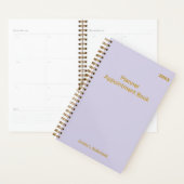 Elegant Minimalist Personalized Logo Pale Purple  Planner (Display)