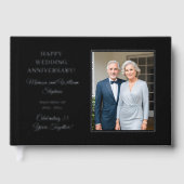 Elegant Minimalist Photo 25th Wedding Jubileum Gastenboek (Voorkant)