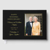 Elegant Minimalist Photo 50th Wedding Jubileum Gastenboek (Voorkant)