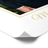 Elegant Minimalist Photo 50th Wedding Jubileum Poster (Hoek)