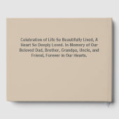 Elegant Minimalist Photo Classic Memorial Funeral Gastenboek (Achterkant)