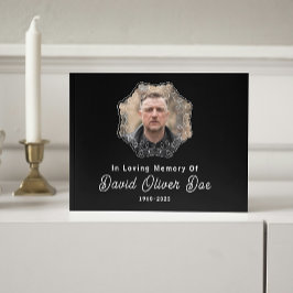 Elegant Minimalist Photo Classic Memorial Funeral Gastenboek