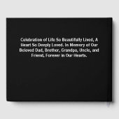 Elegant Minimalist Photo Classic Memorial Funeral Gastenboek (Achterkant)