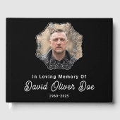 Elegant Minimalist Photo Classic Memorial Funeral Gastenboek (Voorkant)