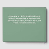 Elegant Minimalist Photo Classic Memorial Funeral Gastenboek (Achterkant)