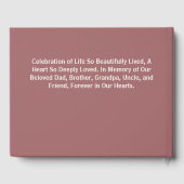 Elegant Minimalist Photo Classic Memorial Funeral Gastenboek (Achterkant)