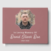 Elegant Minimalist Photo Classic Memorial Funeral Gastenboek (Voorkant)