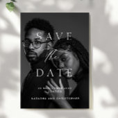 Elegant Minimalist Photo Overlay Wedding Save The Date
