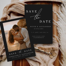 Elegant Minimalist Photo Save the Date Wedding