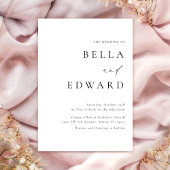 Elegant minimalist Photo Wedding Invitation Kaart