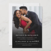 Elegant minimalist Photo Wedding Invitation Kaart (Voorkant)