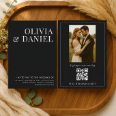 Elegant Minimalist Photo Wedding Kaart