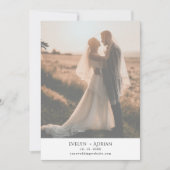 Elegant Minimalist Photo wedding Save The Date  (Voorkant)