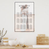 Elegant Minimalist Photo Wedding Seding Chart Poster (Keuken)