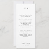 Elegant Minimalist Photo wedding Thank You Card (Achterkant)
