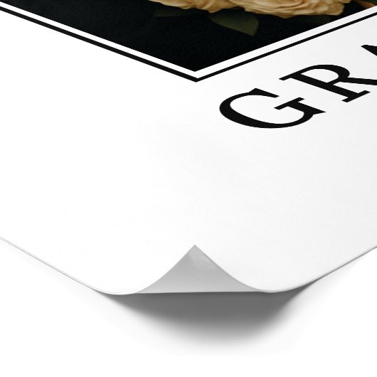 Elegant Minimalist Photo Wedding Welcome Sign Poster (Hoek)