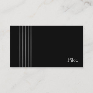 Elegant minimalist Pilot Professional Black Silver Visitekaartje