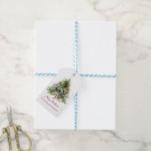 Elegant Minimalist Pine Christmas  Cadeaulabel (Met Touw)