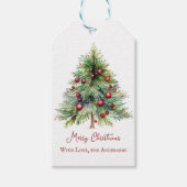 Elegant Minimalist Pine Christmas  Cadeaulabel (Voorkant)