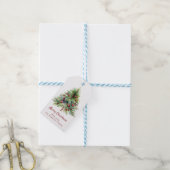 Elegant Minimalist Pine Christmas  Cadeaulabel (Met Touw)