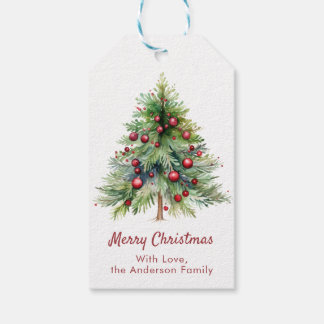 Elegant Minimalist Pine Christmas  Cadeaulabel