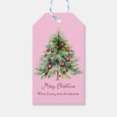 Elegant Minimalist Pine Christmas  Cadeaulabel (Voorkant)