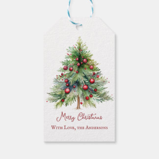 Elegant Minimalist Pine Christmas  Cadeaulabel