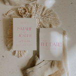 Elegant Minimalist Pink Whimsical Retro Wedding Save The Date<br><div class="desc">This modern & retro funky minimalist Wedding Save The Date Template is great for you. If you are looking for a pretty, elegant and easy to customize Wedding Save The Date Template .A very elegant simple pink script wedding save the date. Which features minimal pink save the date bold typography...</div>