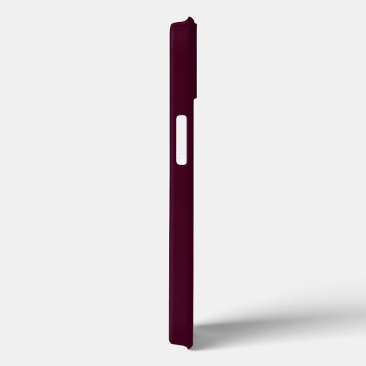 Elegant Minimalist Plain Burgundy Monogrammed Case-Mate iPhone Case (Achterkant / Rechts)