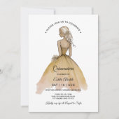 Elegant minimalist Quinceañera Kaart (Voorkant)