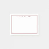 Elegant Minimalist Red Two Border Post-it® Notes (Voorkant)