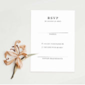 Elegant minimalist RSVP Reply Kaart