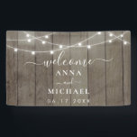 Elegant minimalist Rustic Wedding Welkom Spandoek<br><div class="desc">Elegant minimalistisch Rustic Wedding Welcome Banner. Welkom je familie en vrienden met deze eenvoudige trouwbordsessie sjabloon. Pas dit elegante en stijlvolle trouwbord aan met namen en datums.</div>