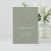 Elegant Minimalist Sage Green Rehearsal Dinner   Kaart (Staand voorkant)