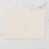 Elegant Minimalist Sand Warm Taupe Wedding Informatiekaartje (Achterkant)