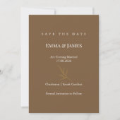 Elegant Minimalist Save the Date Card | Modern (Voorkant)