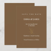 Elegant Minimalist Save the Date Card | Modern (Voorkant / Achterkant)