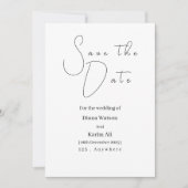 Elegant Minimalist Save the Date Kaart (Voorkant)