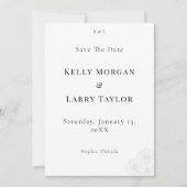 Elegant Minimalist Save the Date Wedding Card (Voorkant)