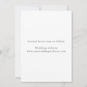 Elegant Minimalist Save the Date Wedding Card (Achterkant)