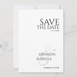 Elegant Minimalist Save The Date Wedding Card Kaart