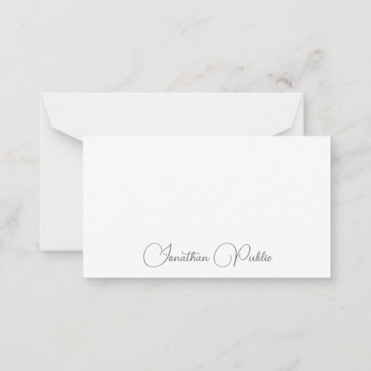 Elegant Minimalist Script Name Sjabloon Typografie (Achterkant)