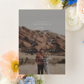 Elegant minimalist Script Photo Wedding Kaart