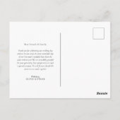 Elegant Minimalist Script Photo Wedding Postcard Briefkaart (Achterkant)